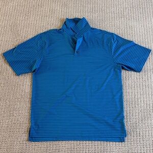 FootJoy Men's Blue Polo with Stripes